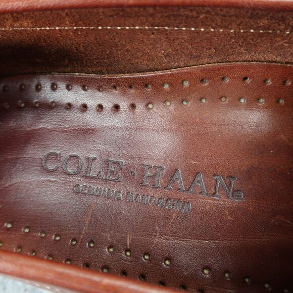 Cole Haan Shoes Mens 8.5 Loafers Leather Buckle Strap Moc Toe Handsewn Slip On - Picture 13 of 16